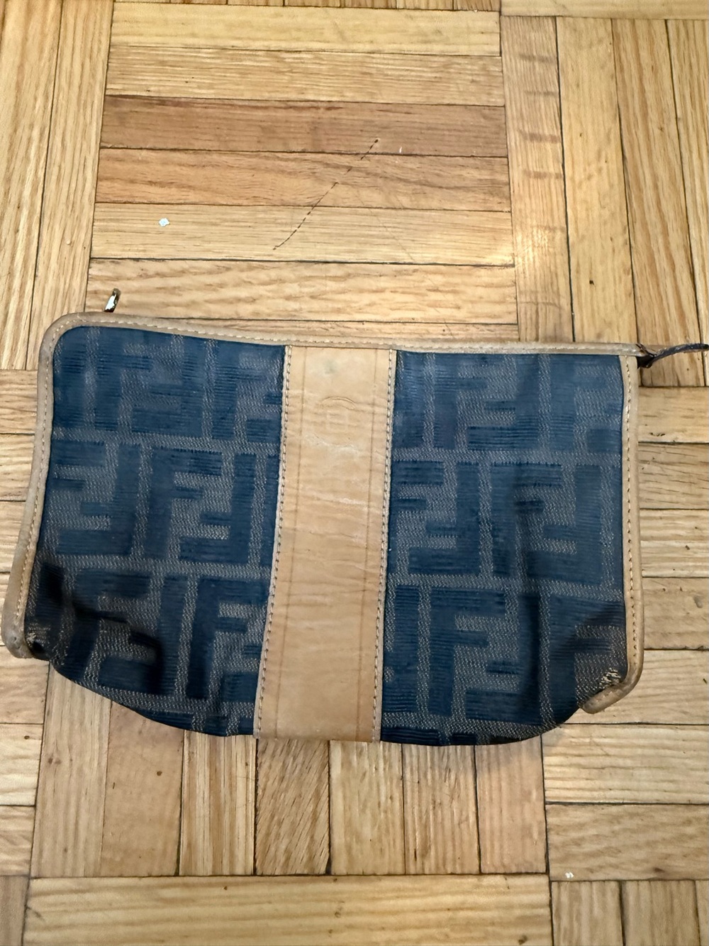 Fendi Zucca FF Pouch - Brown Cosmetic Bags